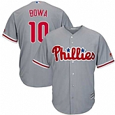 Phillies 10 Larry Bowa Gray Cool Base Jersey Dzhi,baseball caps,new era cap wholesale,wholesale hats